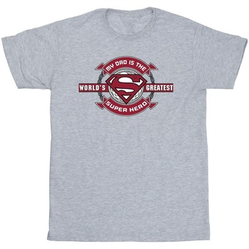 Abbigliamento Uomo T-shirts a maniche lunghe Dc Comics Superman Super Hero Grigio