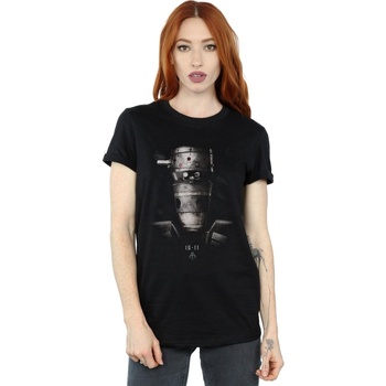 Abbigliamento Donna T-shirts a maniche lunghe Disney The Mandalorian IG-11 Droid Poster Nero
