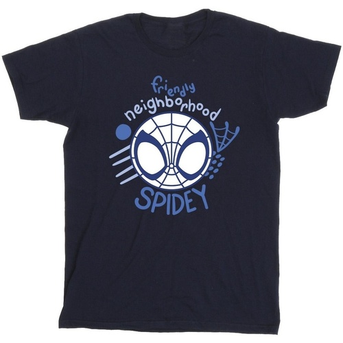 Abbigliamento Uomo T-shirts a maniche lunghe Marvel Spidey And His Amazing Friends Neighbourhood Blu