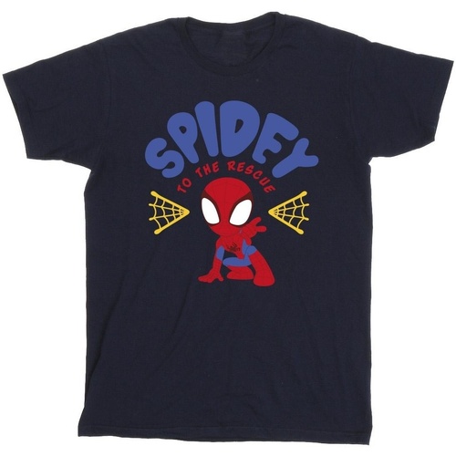 Abbigliamento Uomo T-shirts a maniche lunghe Marvel Spidey And His Amazing Friends Rescue Blu