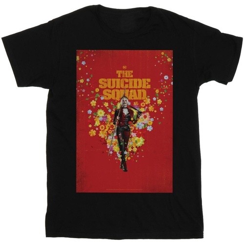 Abbigliamento Uomo T-shirts a maniche lunghe Dc Comics The Suicide Squad Harley Quinn Poster Nero