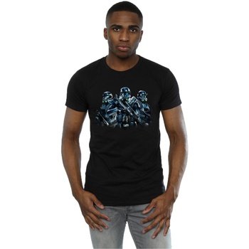Abbigliamento Uomo T-shirts a maniche lunghe Disney Rogue One Death Trooper Squadron Nero