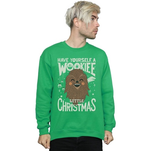 Abbigliamento Uomo Felpe Disney Wookiee Little Christmas Verde