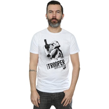Abbigliamento Uomo T-shirts a maniche lunghe Disney Stormtrooper Imperial Forces Bianco