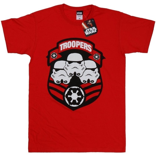 Abbigliamento Uomo T-shirts a maniche lunghe Disney Stormtrooper Troopers Rosso
