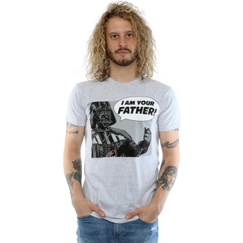 Abbigliamento Uomo T-shirts a maniche lunghe Disney Darth Vader Pop Art Grigio