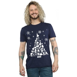 Abbigliamento Uomo T-shirts a maniche lunghe Disney Christmas Tree Blu