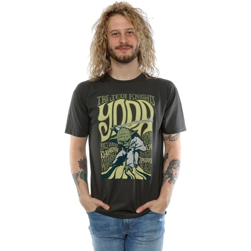 Abbigliamento Uomo T-shirts a maniche lunghe Disney Yoda Rock Poster Multicolore