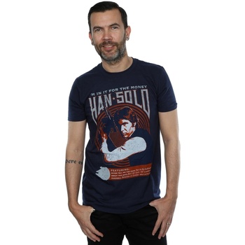 Abbigliamento Uomo T-shirts a maniche lunghe Disney Han Solo Rock Poster Blu