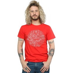 Abbigliamento Uomo T-shirts a maniche lunghe Disney Christmas Death Star Rosso
