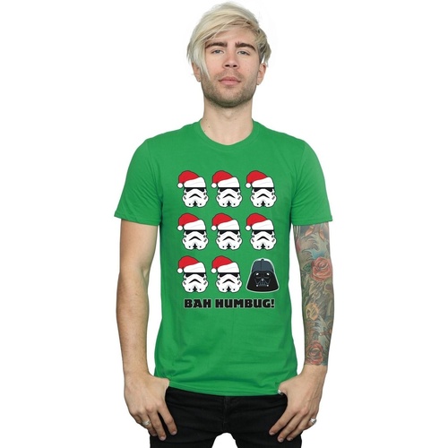 Abbigliamento Uomo T-shirts a maniche lunghe Disney Christmas Humbug Verde