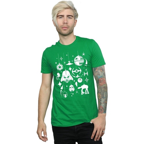 Abbigliamento Uomo T-shirts a maniche lunghe Disney Christmas Decorations Verde