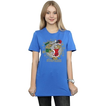 Abbigliamento Donna T-shirts a maniche lunghe Dessins Animés BI46261 Blu