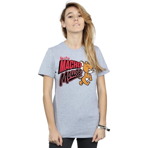 Abbigliamento Donna T-shirts a maniche lunghe Dessins Animés Macho Mouse Grigio