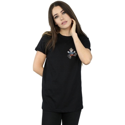 Abbigliamento Donna T-shirts a maniche lunghe Dessins Animés BI46299 Nero
