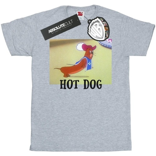 Abbigliamento Donna T-shirts a maniche lunghe Dessins Animés Hot Dog Grigio