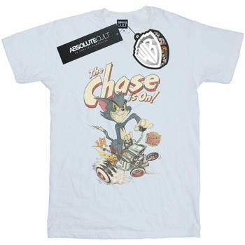 Abbigliamento Donna T-shirts a maniche lunghe Dessins Animés The Chase Is On Bianco