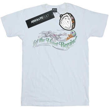Abbigliamento Donna T-shirts a maniche lunghe Dessins Animés Let The Hunt Begin Bianco