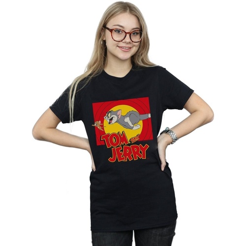 Abbigliamento Donna T-shirts a maniche lunghe Dessins Animés Chase Scene Nero