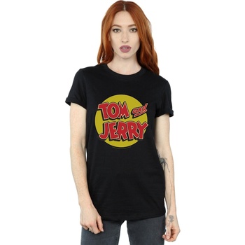 Abbigliamento Donna T-shirts a maniche lunghe Dessins Animés Circle Logo Nero
