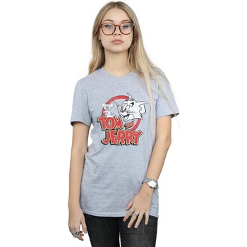 Abbigliamento Donna T-shirts a maniche lunghe Dessins Animés Distressed Logo Grigio