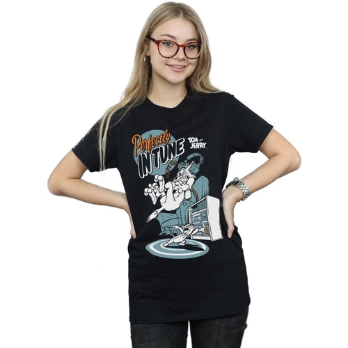 Abbigliamento Donna T-shirts a maniche lunghe Dessins Animés Perfectly In Tune Nero