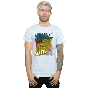 Abbigliamento Uomo T-shirts a maniche lunghe Disney Let The Wookiee Win Grigio