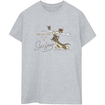 Abbigliamento Donna T-shirts a maniche lunghe Dessins Animés It's Time For Surfing Grigio
