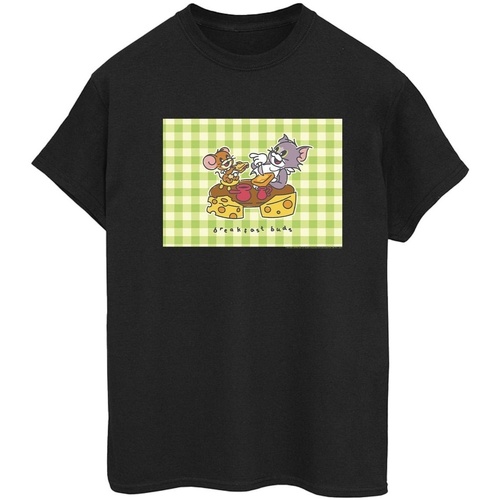 Abbigliamento Donna T-shirts a maniche lunghe Dessins Animés Breakfast Buds Nero