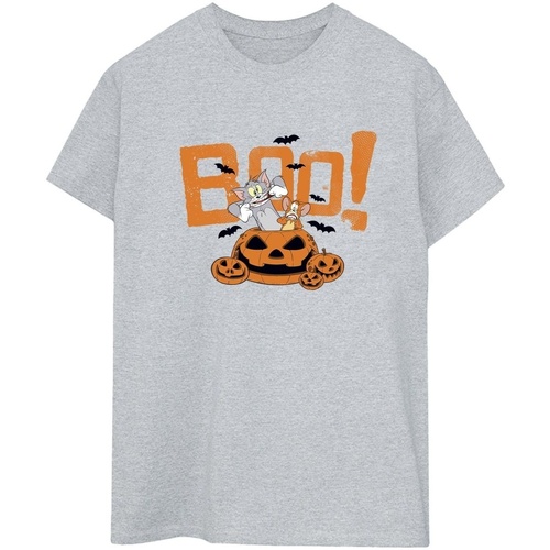 Abbigliamento Donna T-shirts a maniche lunghe Tom & Jerry Halloween Boo! Grigio