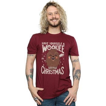 Abbigliamento Uomo T-shirts a maniche lunghe Disney Wookiee Little Christmas Multicolore