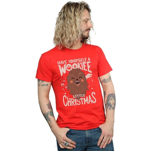 Abbigliamento Uomo T-shirts a maniche lunghe Disney Wookiee Little Christmas Rosso