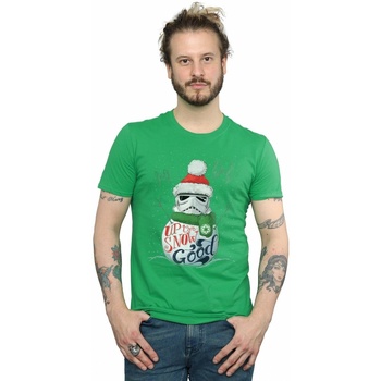 Abbigliamento Uomo T-shirts a maniche lunghe Disney Stormtrooper Up To Snow Good Verde