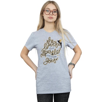 Abbigliamento Donna T-shirts a maniche lunghe Disney Tinkerbell Stars Grigio