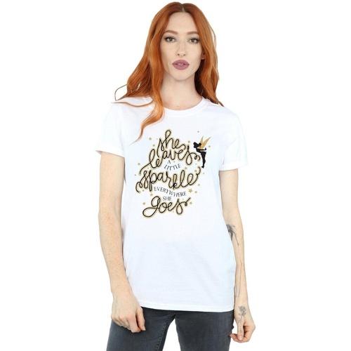 Abbigliamento Donna T-shirts a maniche lunghe Disney Tinkerbell Stars Bianco
