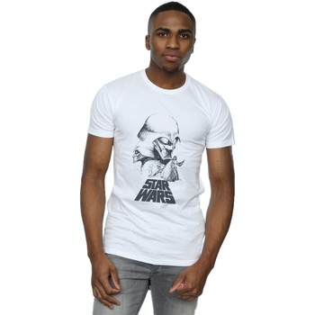 Abbigliamento Uomo T-shirts a maniche lunghe Disney Darth Vader Sketch Bianco