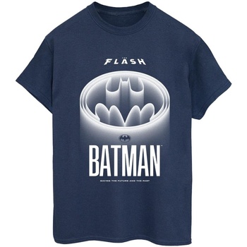 Abbigliamento Donna T-shirts a maniche lunghe Dc Comics The Flash Batman White Logo Blu