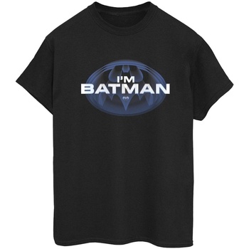 Abbigliamento Donna T-shirts a maniche lunghe Dc Comics The Flash I'm Batman Nero
