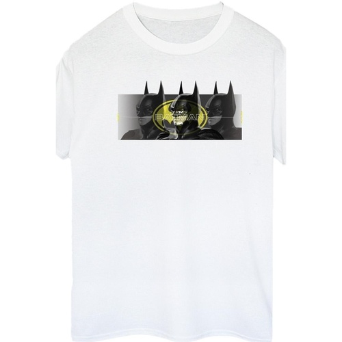 Abbigliamento Donna T-shirts a maniche lunghe Dc Comics The Flash Batman Portraits Bianco