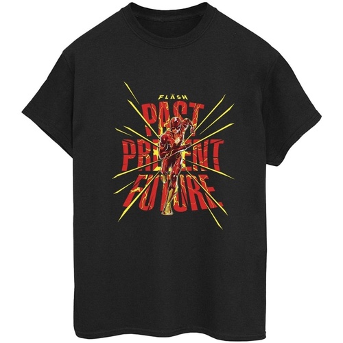 Abbigliamento Donna T-shirts a maniche lunghe Dc Comics The Flash Past Present Future Nero