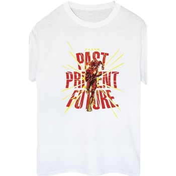 Abbigliamento Donna T-shirts a maniche lunghe Dc Comics The Flash Past Present Future Bianco