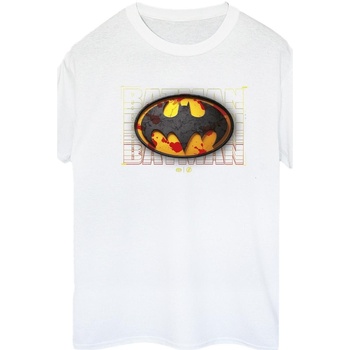 Abbigliamento Donna T-shirts a maniche lunghe Dc Comics The Flash Batman Red Splatter Bianco