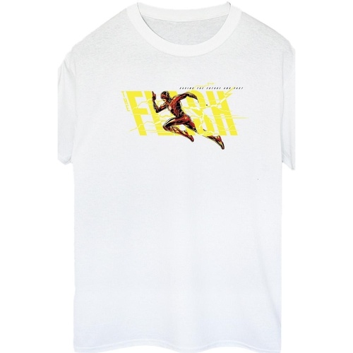 Abbigliamento Donna T-shirts a maniche lunghe Dc Comics The Flash Lightning Dash Bianco