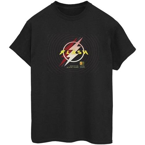 Abbigliamento Donna T-shirts a maniche lunghe Dc Comics The Flash Lightning Logo Nero