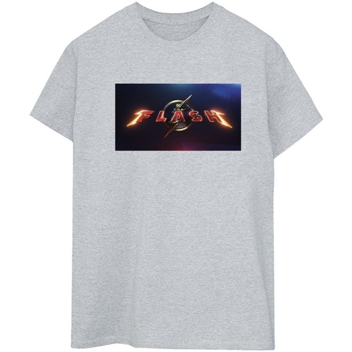 Abbigliamento Donna T-shirts a maniche lunghe Dc Comics The Flash Movie Logo Grigio