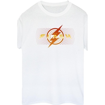 Abbigliamento Donna T-shirts a maniche lunghe Dc Comics The Flash Red Lightning Bianco