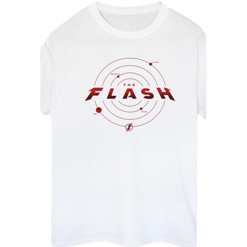 Abbigliamento Donna T-shirts a maniche lunghe Dc Comics The Flash Multiverse Rings Bianco