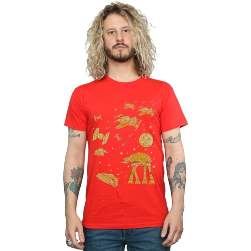 Abbigliamento Uomo T-shirts a maniche lunghe Disney Gingerbread Battle Rosso