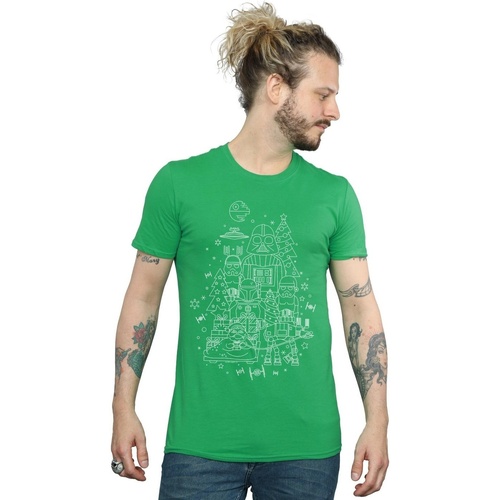 Abbigliamento Uomo T-shirts a maniche lunghe Disney Empire Christmas Verde