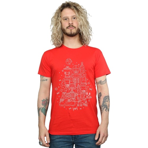 Abbigliamento Uomo T-shirts a maniche lunghe Disney Empire Christmas Rosso